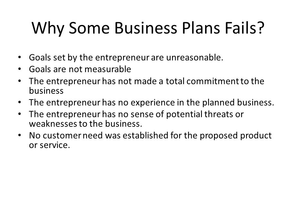 5 Reasons Why Some Strategic Business Plans Fail